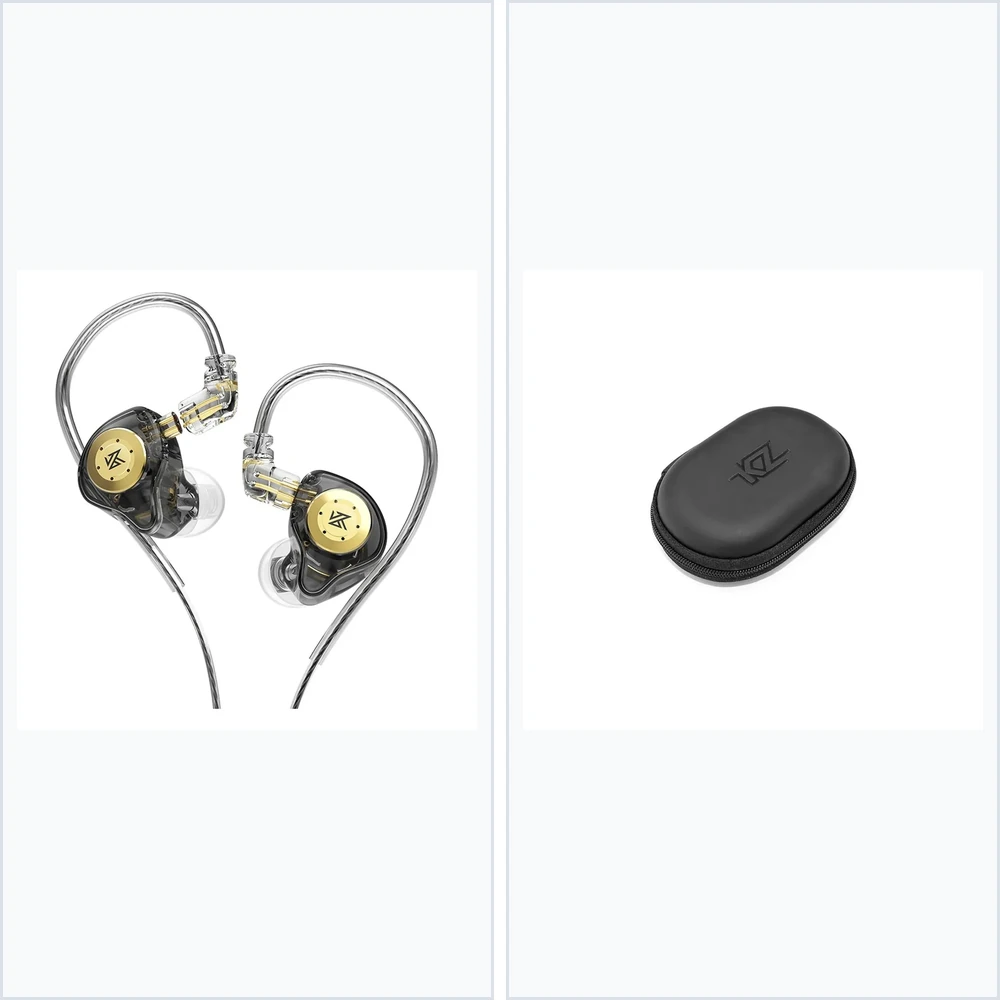 Combo Auricular In Ear KZ EDX PRO BLACK No Mic, Monitoreo, deportivos o juegos + 1 producto