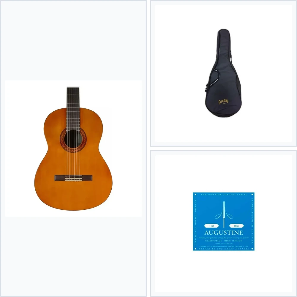 Combo Guitarra Clasica YAMAHA C40 CON BRILLO COLOR NATURAL + 1 producto