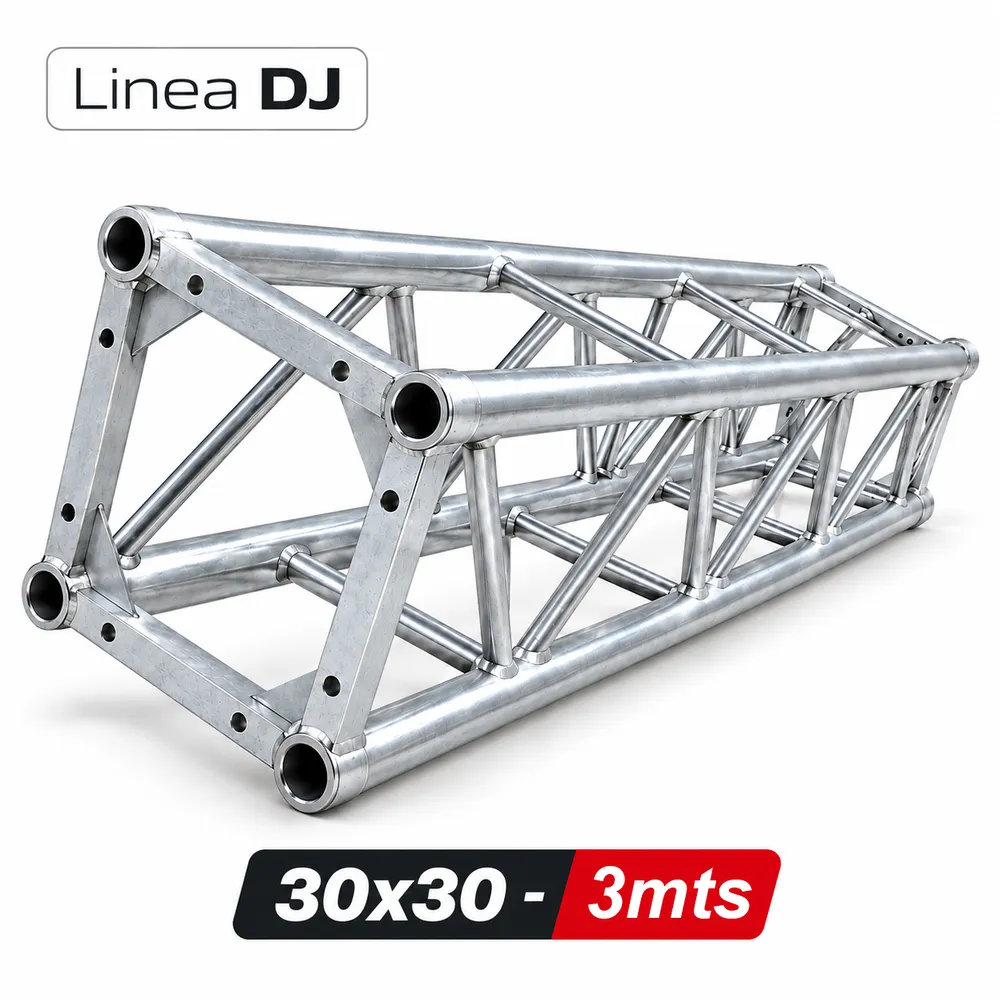 Estructura Truss 30x30 3mt Acero Zinc LINEA DJ